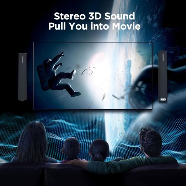 Sound Bar for Smart TV,90W Soundbar with Bluetooth/ARC/Optical/AUX Connect, Auto Volume Boost, 3 Customizable Equalizer Modes, 2 in 1 Detachable Soundbar for TV/PC/Gaming/Projectors - Image 3