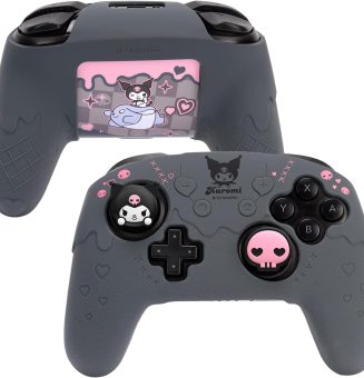 Switch Pro Controller Skin Set,Cute Soft Silicone Protective Cover Skin,Anti-Slip Protective Case for Switch Pro Controller with 2 Thumb Grip Caps and 1 Sticker