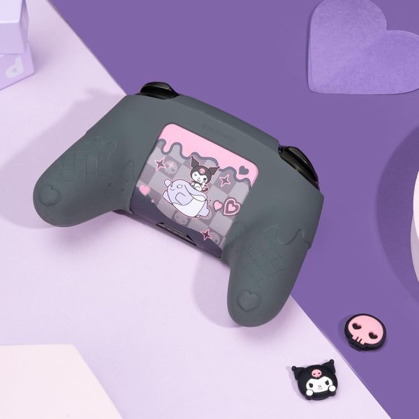 Switch Pro Controller Skin Set,Cute Soft Silicone Protective Cover Skin,Anti-Slip Protective Case for Switch Pro Controller with 2 Thumb Grip Caps and 1 Sticker - Image 4