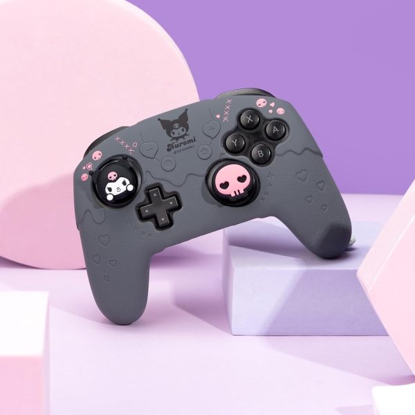 Switch Pro Controller Skin Set,Cute Soft Silicone Protective Cover Skin,Anti-Slip Protective Case for Switch Pro Controller with 2 Thumb Grip Caps and 1 Sticker - Image 5