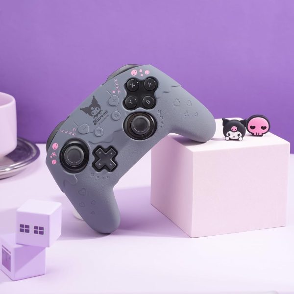 Switch Pro Controller Skin Set,Cute Soft Silicone Protective Cover Skin,Anti-Slip Protective Case for Switch Pro Controller with 2 Thumb Grip Caps and 1 Sticker - Image 6